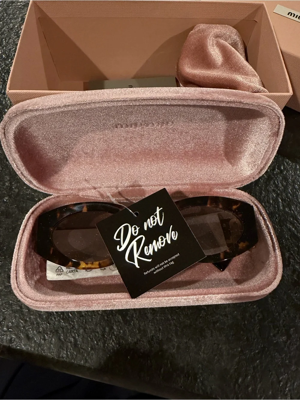 Miu Miu Eyewear Oval-Frame Sunglasses - Brown - NWT